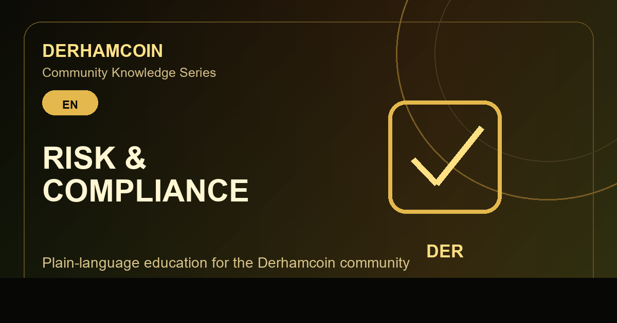 Compliance and Risk in Derhamcoin | الامتثال والمخاطر