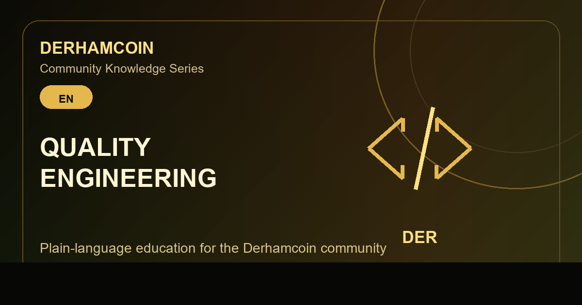Development Quality in Derhamcoin | جودة التطوير