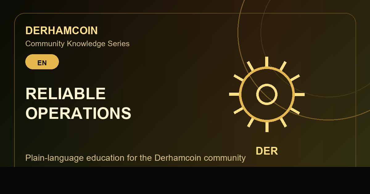 Technical Operations in Derhamcoin | العمليات التقنية